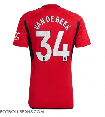 Manchester United Donny van de Beek #34 Replika Hemmatröja 2023-24 Kortärmad